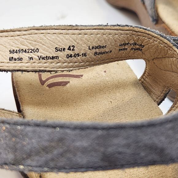 Dansko Season Stone Gray Metallic Leather Sandals Size 42 US 11.5 Comfort Shoes - Picture 5 of 8